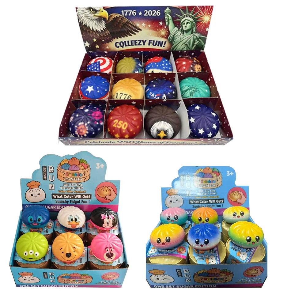 Colorful Simulated Dumpling squishies Relaxing Relieve Anxiety Antistress Enhance Happy Reusable Rebound Squeeze Reliever Toy