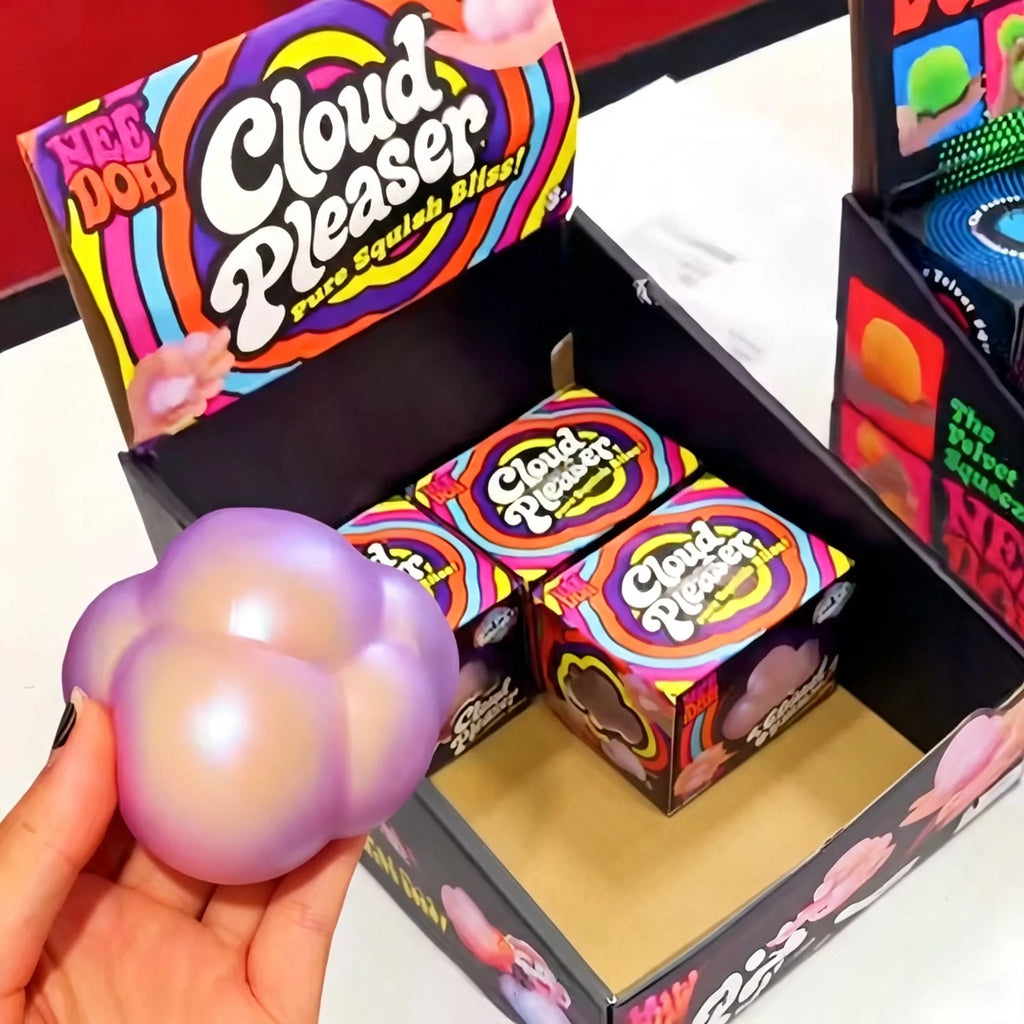Nee Doh Cloud Pleaser Squish Toy Blind Box Pearl Cloud Shape Stress Squeeze Ball Soft Dough Fidget Toy Stress Relief