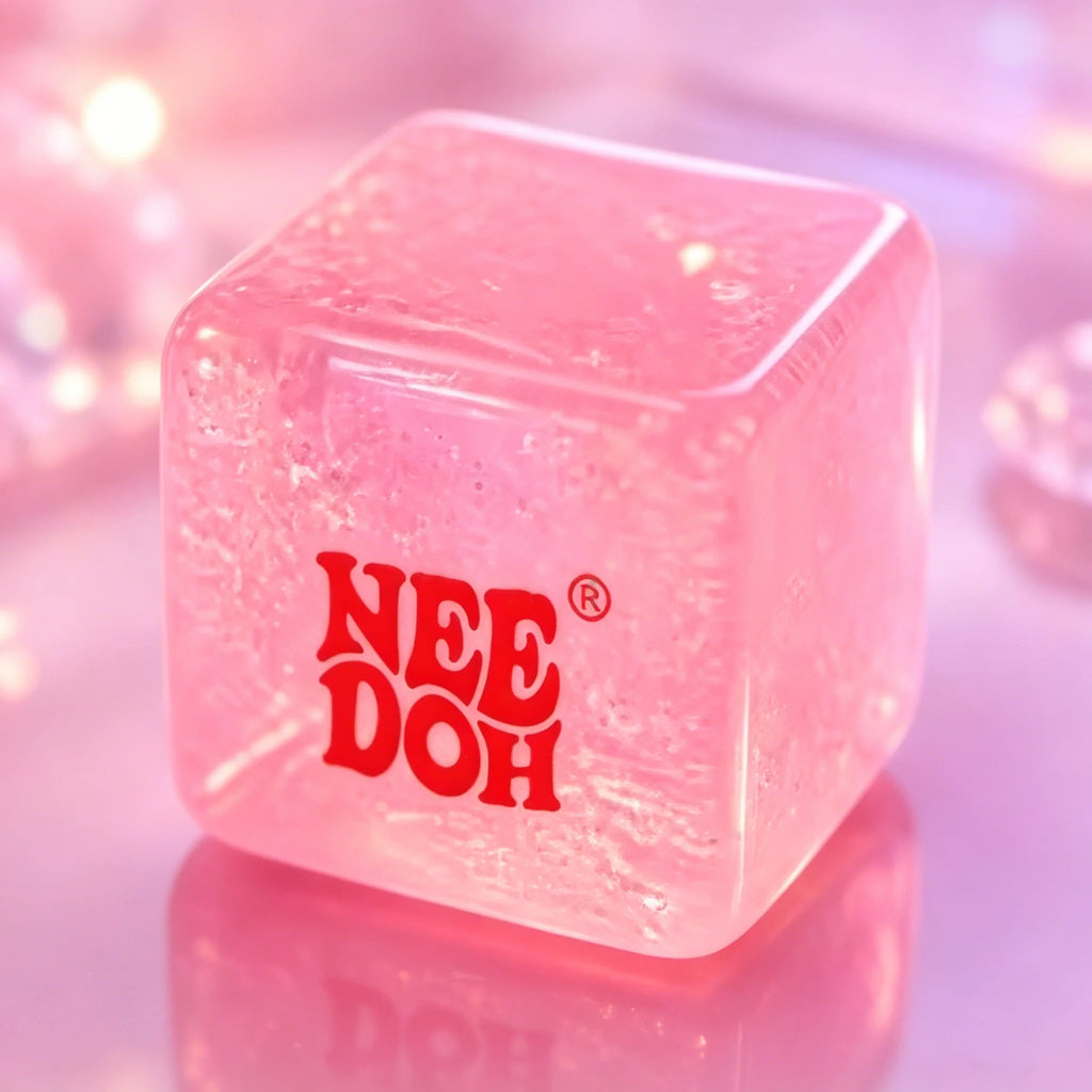 HOT Schylling Needoh Nice Cube Squishy Stress Toy Glow In The Dark Slow Rebound Sensory Glitter Pressure Relief For Adults Gifts