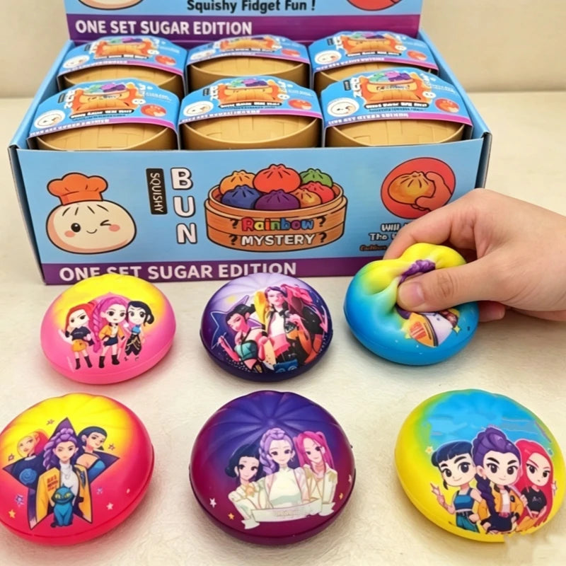 Kpop Squishy Dumpling Rumi Decompression Dumpling Hot Cartoon Movie Squeeze Fidget Ornaments Anti Stress Desk Accessories