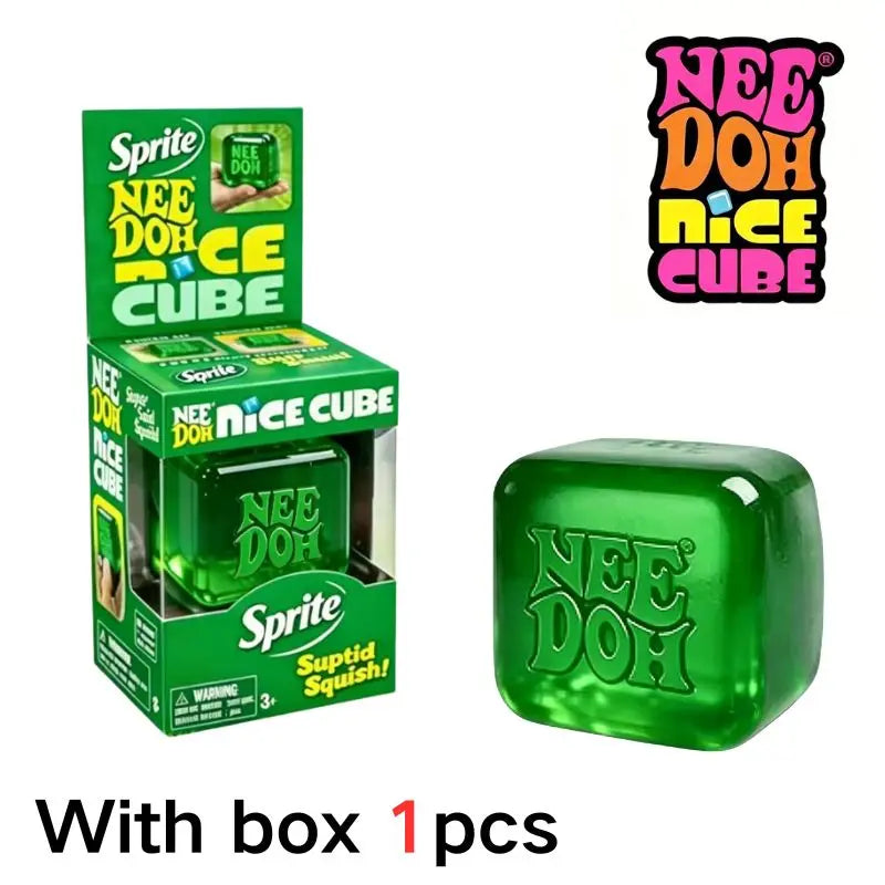Nee Doh Nice Cube Squishy Toys, Soft Jelly Texture Stress Relief Toys, Suitable for Children and Adults' Sensory Nee Doh