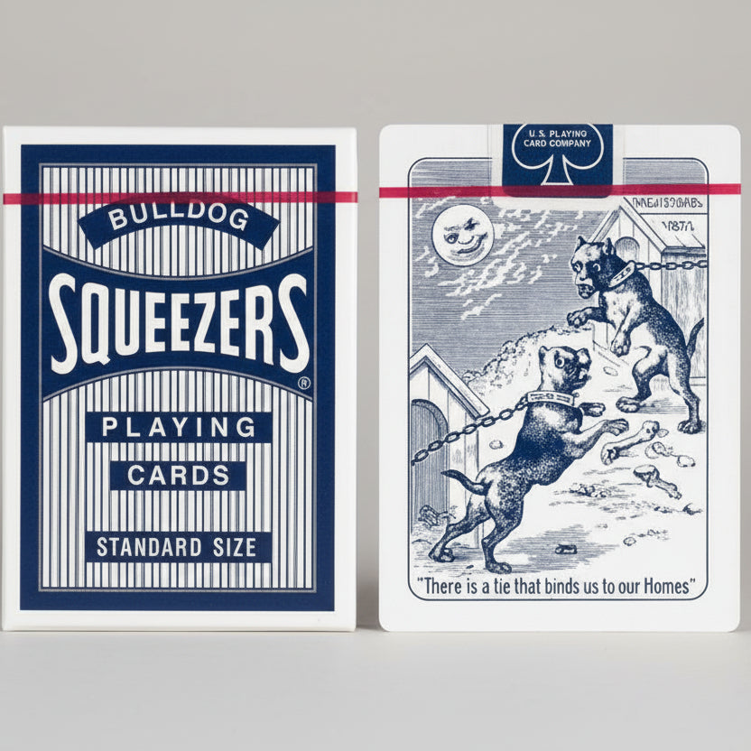 Bulldog Squeezers Playing Cards – Standard Index (Red/Blue Bulldog Back)