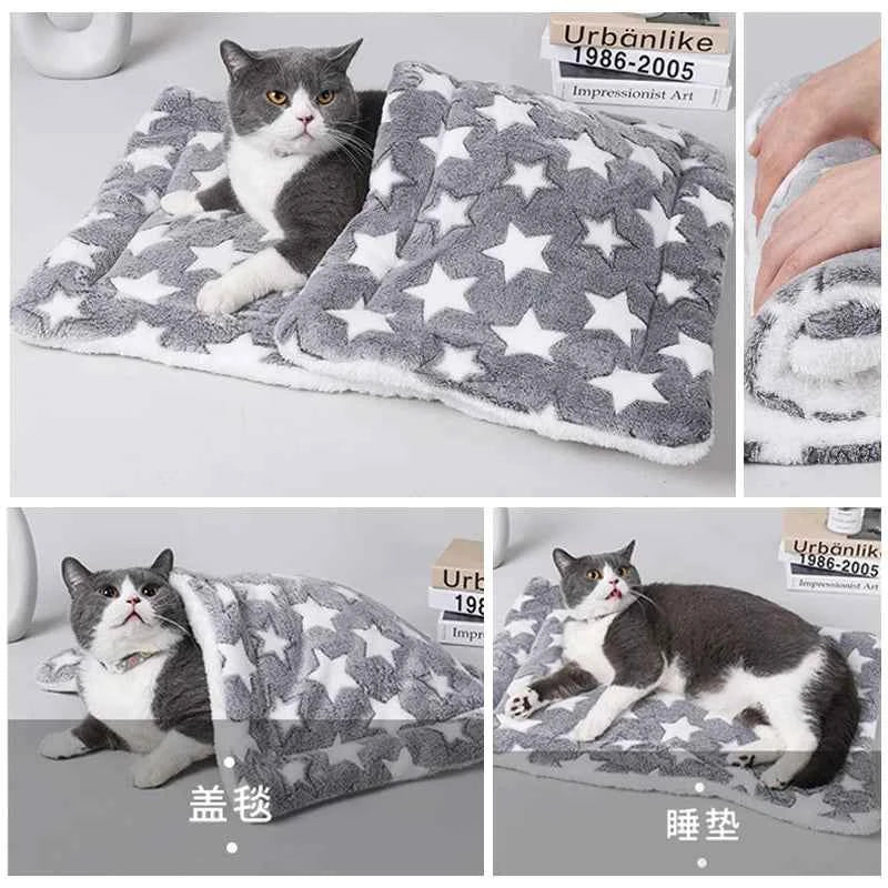 Flannel Pet Sleeping Mat – Soft, Washable, Durable Dog Bed