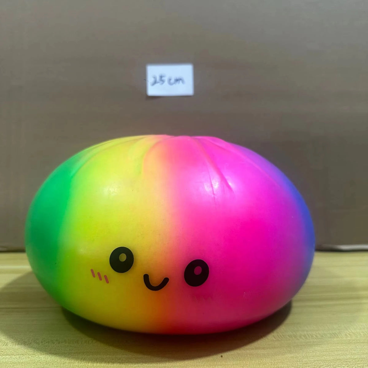 15/25cm Large Colorful Dumplings Squishy Rainbow Stress Relief 6/10 Inch Dumplings Stress Cute Face Fidget Sensory Favors Gifts