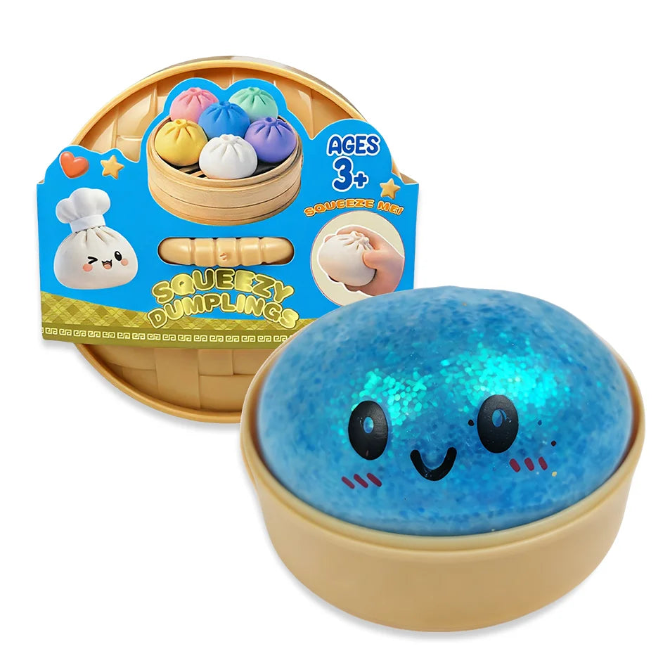 Glitter Dumpling Glitter Dumpling Squishy with Box Dumplings Sensory Squeeze Toy for Stress Relief