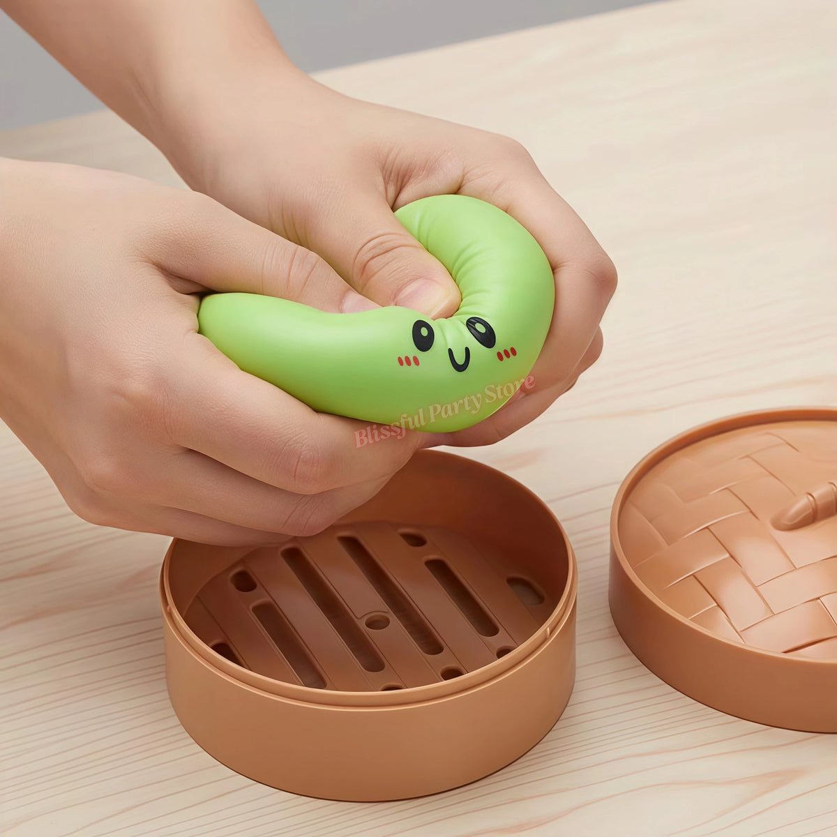 Glitter Dumpling Squishy with Box Dumplings Sensory Squeeze Toy for Stress Relief ASMR Children Adult Birthday Gifts Party Favor