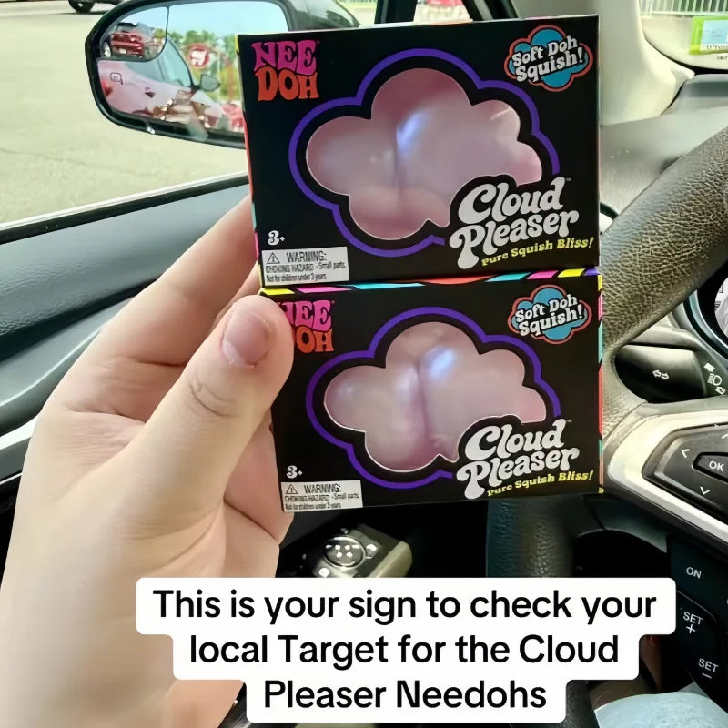 Nee Doh Cloud Pleaser Squish Toy Blind Box Pearl Cloud Shape Stress Squeeze Ball Soft Dough Fidget Toy Stress Relief