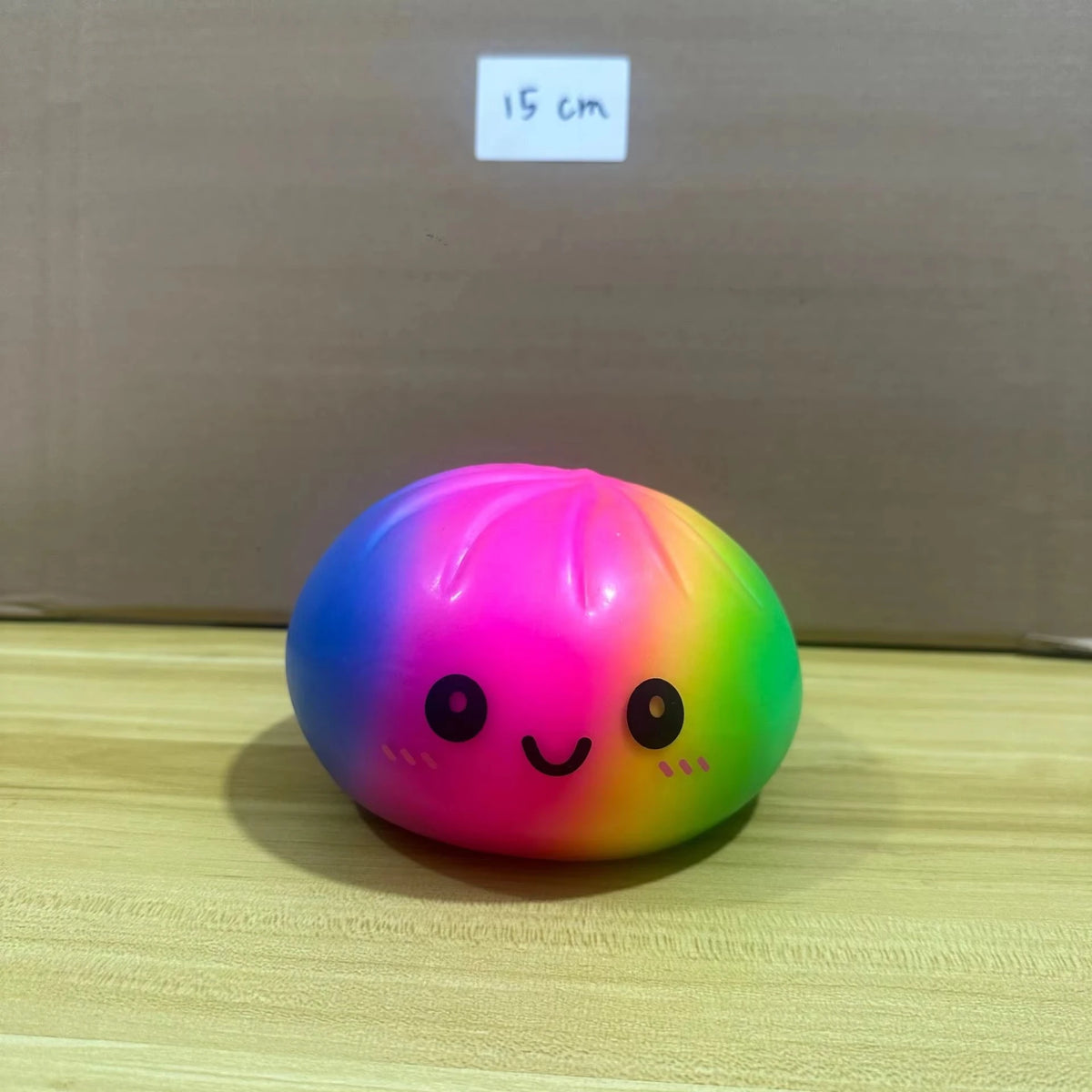 15/25cm Large Colorful Dumplings Squishy Rainbow Stress Relief 6/10 Inch Dumplings Stress Cute Face Fidget Sensory Favors Gifts
