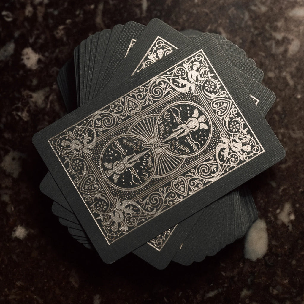 Bicycle Black and Silver Metalluxe Playing Cards – Premium Foil Edition
