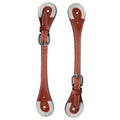 Tahoe Leather Spur Straps with St. Steel Hardware and Rawhide Corners Unisex Pair for Horse Riding, Barrel Racing and Horse Shows