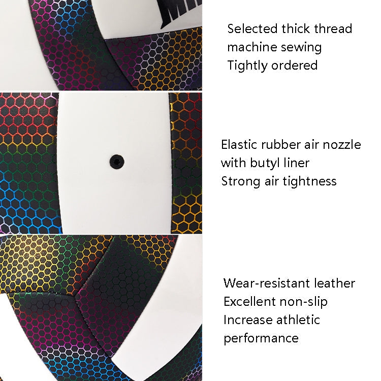 MILACHIC Fluorescent Volleyball No.5 PU Machine Stitched Volleyball, 6930 Night Light, 6931 Colorful, 6932 Honeycomb