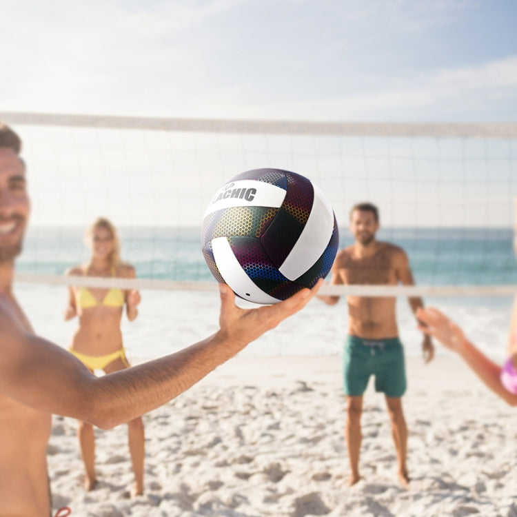 MILACHIC Fluorescent Volleyball No.5 PU Machine Stitched Volleyball, 6930 Night Light, 6931 Colorful, 6932 Honeycomb