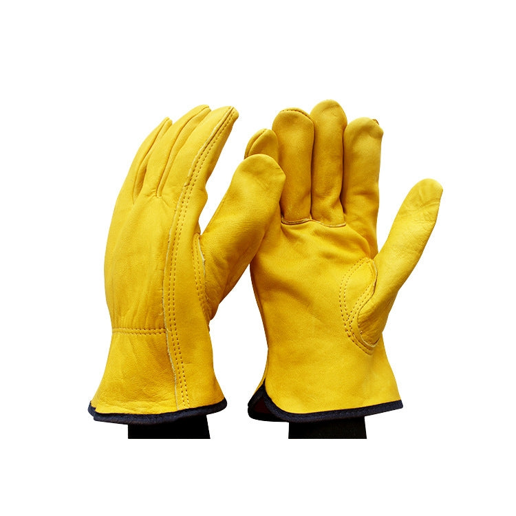 1 Pair JJ-1011 Cowhide Outdoor Wear-resistant Gardening Gloves, Size:, M, XL