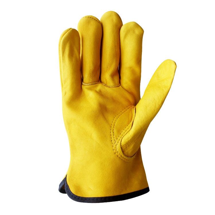 1 Pair JJ-1011 Cowhide Outdoor Wear-resistant Gardening Gloves, Size:, M, XL