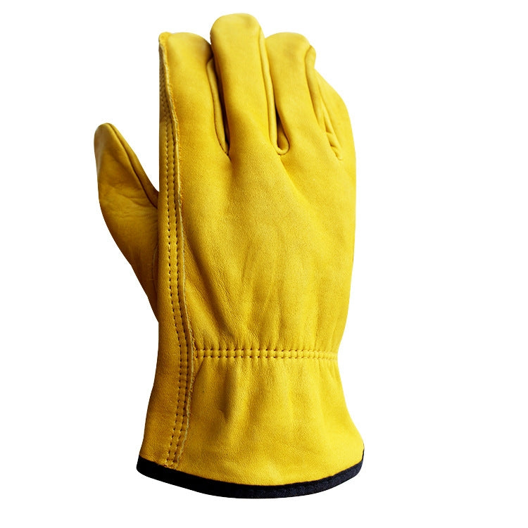 1 Pair JJ-1011 Cowhide Outdoor Wear-resistant Gardening Gloves, Size:, M, XL