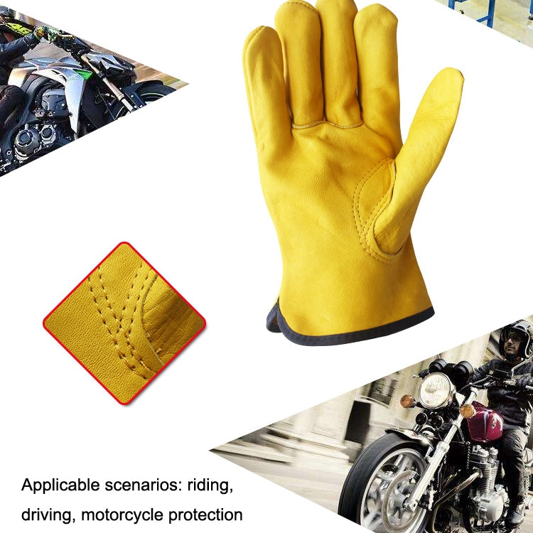 1 Pair JJ-1011 Cowhide Outdoor Wear-resistant Gardening Gloves, Size:, M, XL