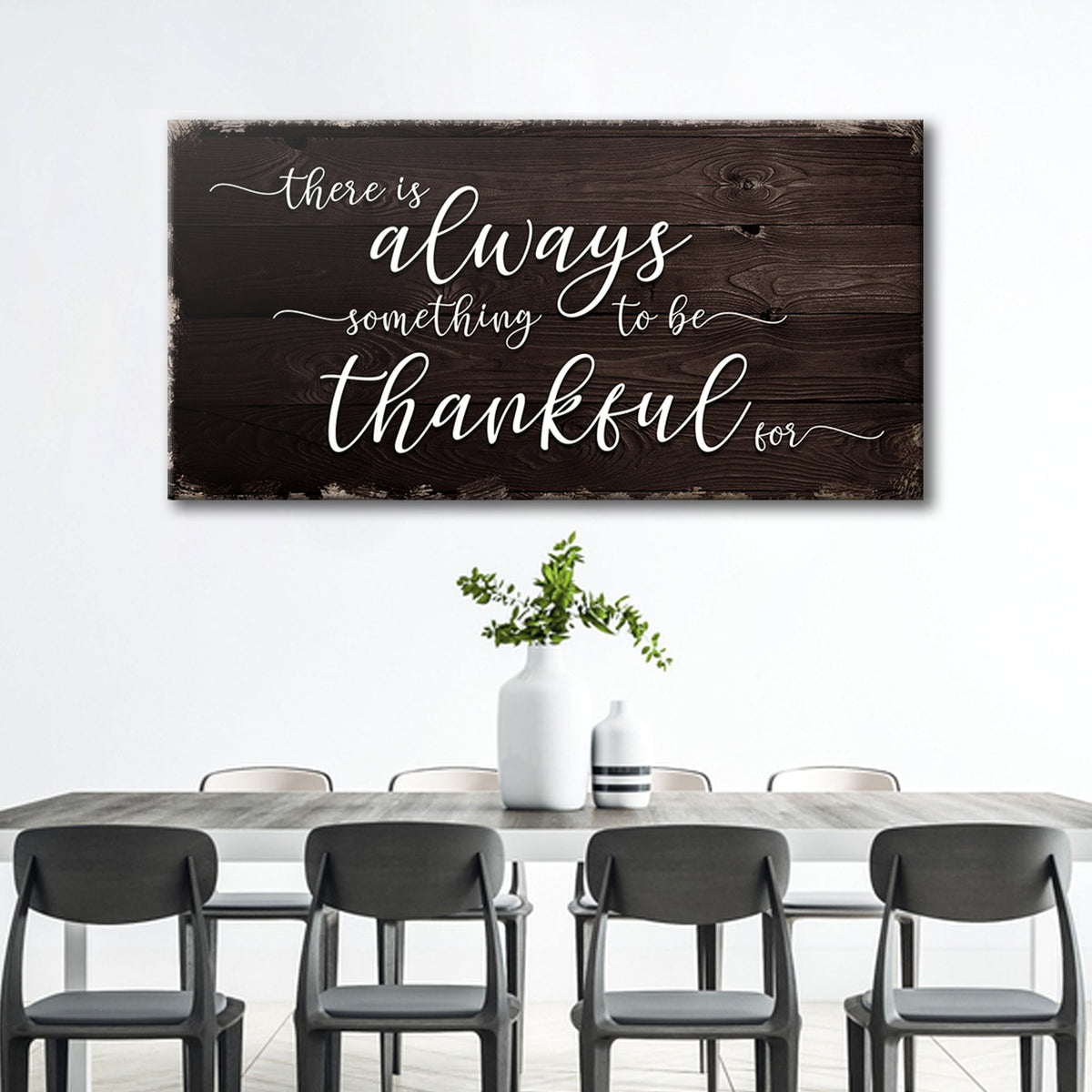 Always Something To Be Thankful Sign, Farmhouse Thanksgiving Wall Décor, Fall Autumn Vintage Wall Art, Living Room Holiday Gift Décor Sign II