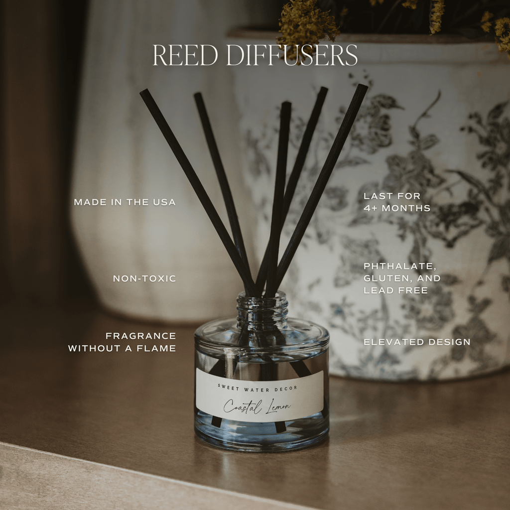 Spa Day Blue Tinted Glass Jar Reed Diffuser