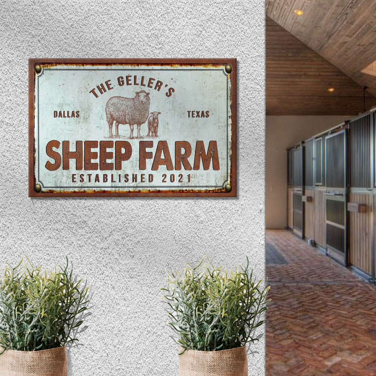 Sheep Farm Sign III