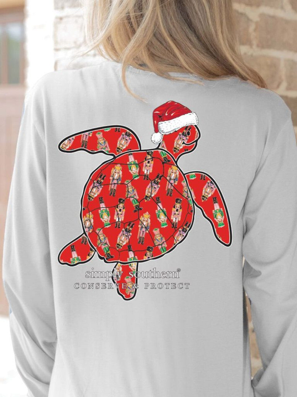 Turtle Tracker Nutcracker Conserve & Protect Sport Grey Long Sleeve Tee - #SIMPLYSOUTHERN TRACKT7-NTCR-SPORTGRY