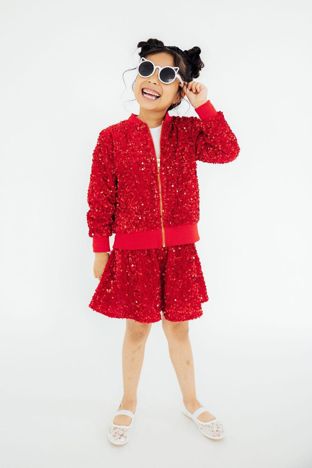 Red Velvet Sequin Jacket