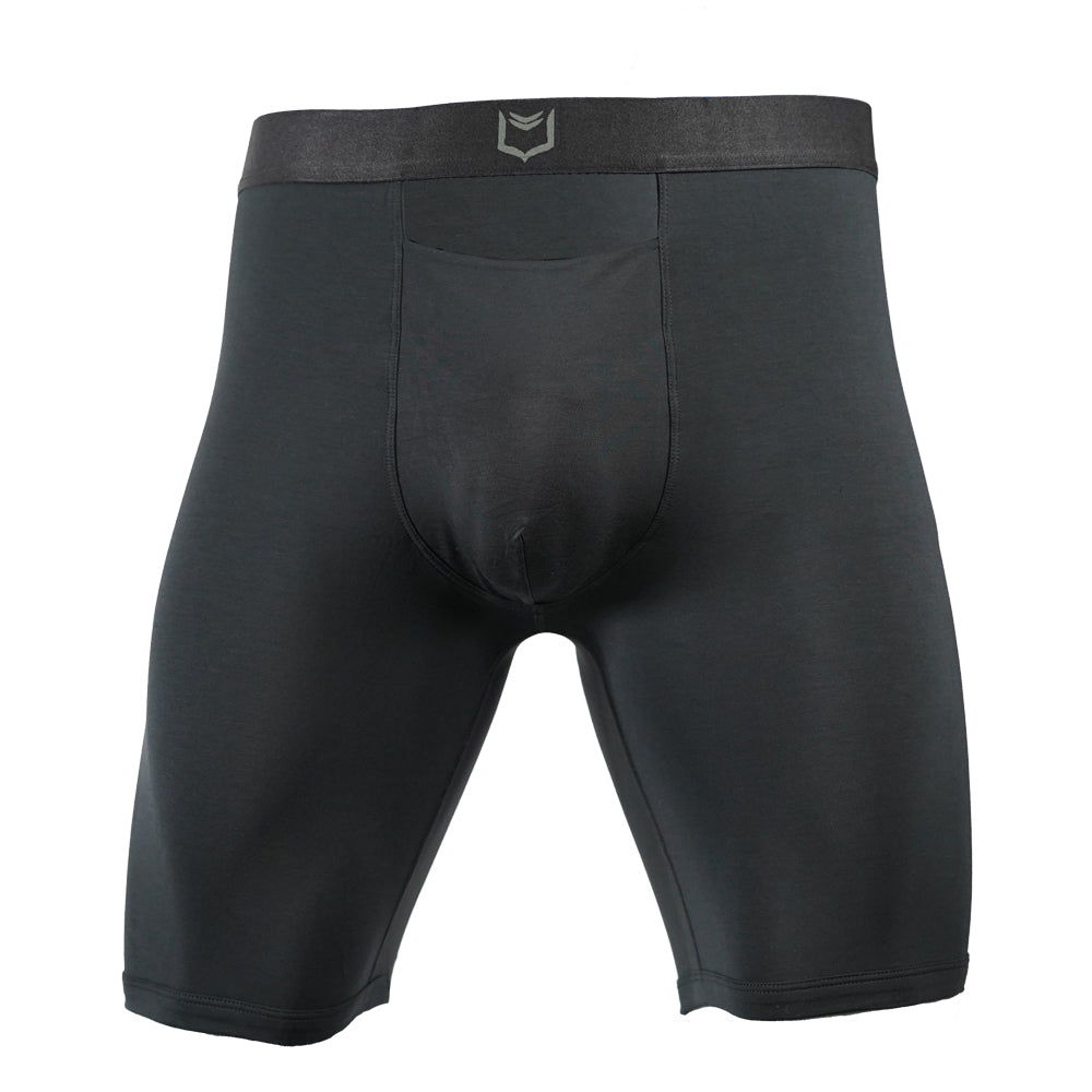 SHEATH V Modal Men's Single Pouch Horizontal Fly Boxer Brief 8"