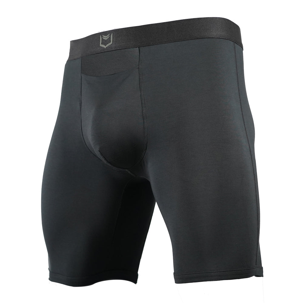 SHEATH V Modal Men's Single Pouch Horizontal Fly Boxer Brief 8" (3 Pack)
