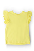 Yellow S/S Ruffle Tee