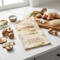 You've Got So Mushroom In Your Heart Funny Dish Cloth Towel | Cotton and Linen | Embroidered Text | 18" x 28"