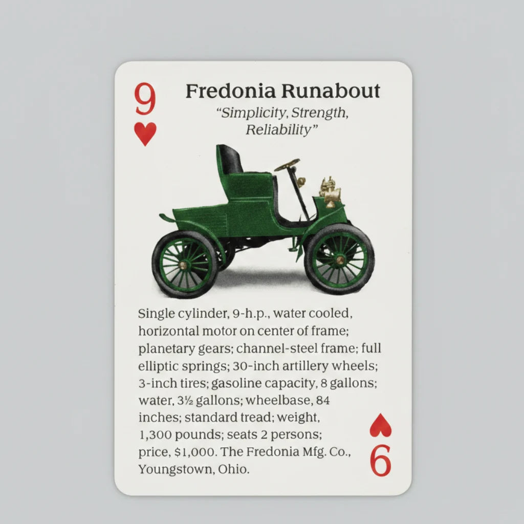 Turn of the Century Motor Cars Playing Cards