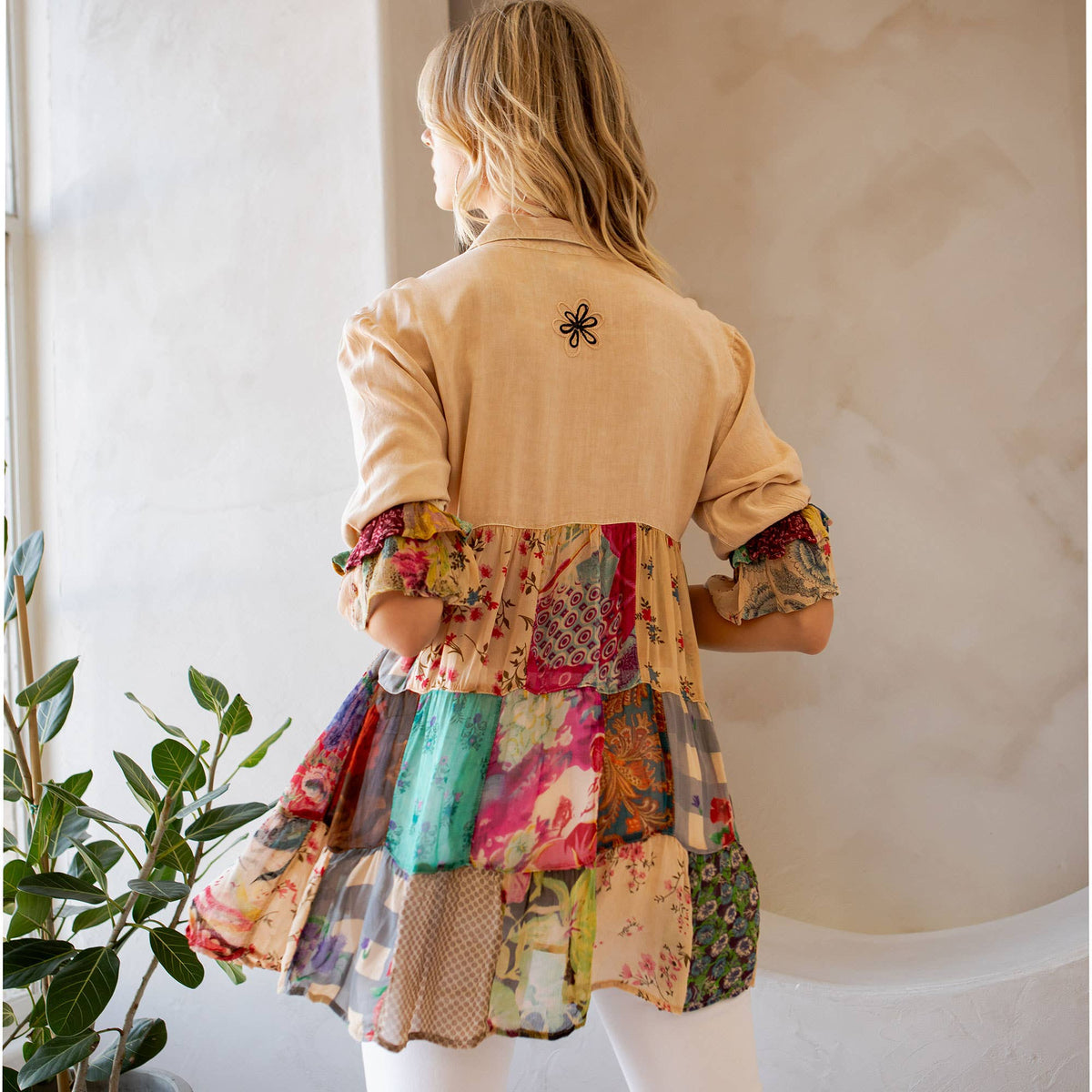 3/4 Ruffle Sleeves Western Blouse Top (New Color)