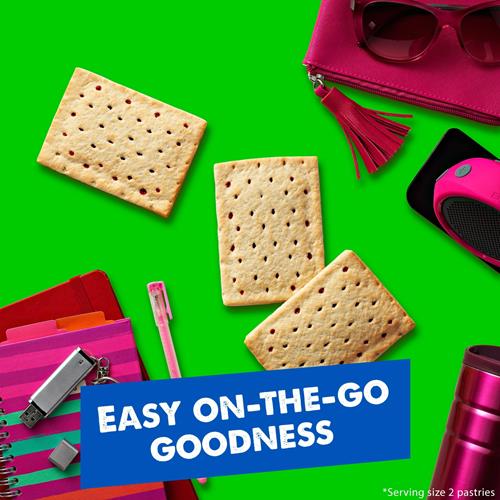 Pop-Tarts Toaster Pastries, Breakfast Foods, Kids Snacks, Unfrosted Strawberry, 13.5Oz Box (8 Pop-Tarts)
