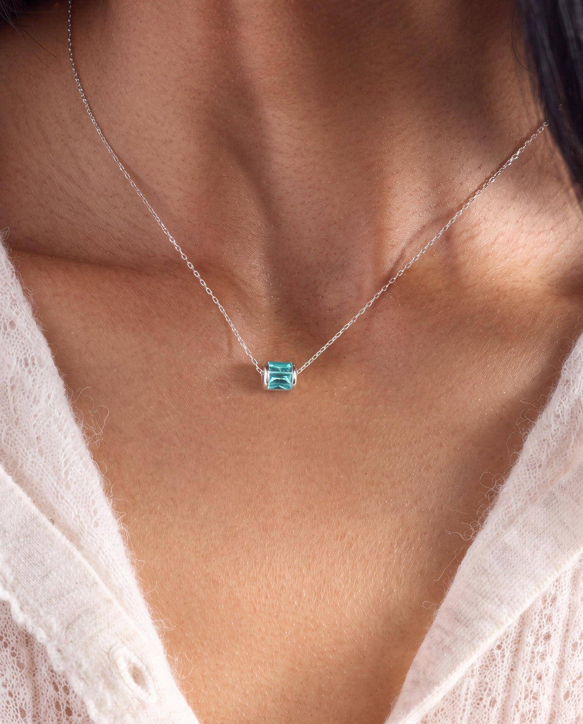 December Birthstone Precious Pendant Necklace