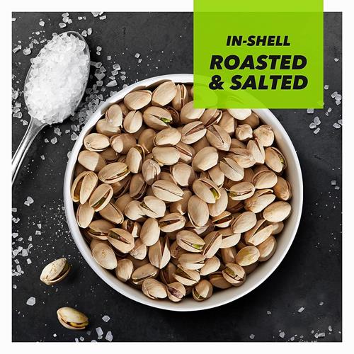 Wonderful Pistachios In Shell, Roasted & Salted Nuts, 16 Ounce Bag, Protein Snacks, Gluten Free, Healthy Lunch Snacks, Pantry Staples