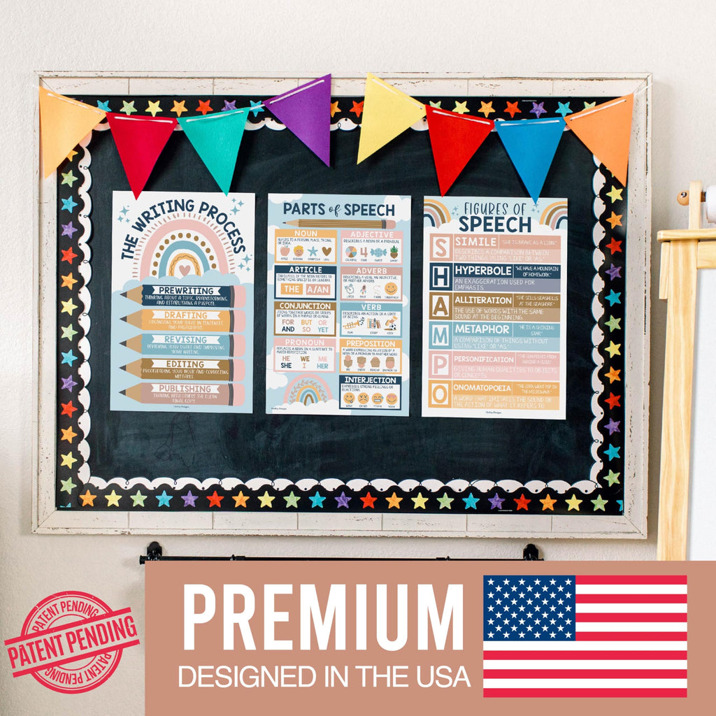 Parts of Speech Kit: Boho 4 Poster Pack