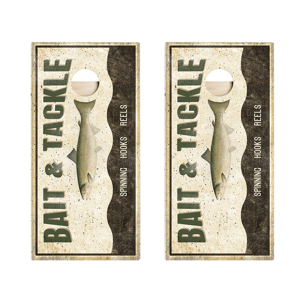 Bait And Tackle Star Cornhole Boards