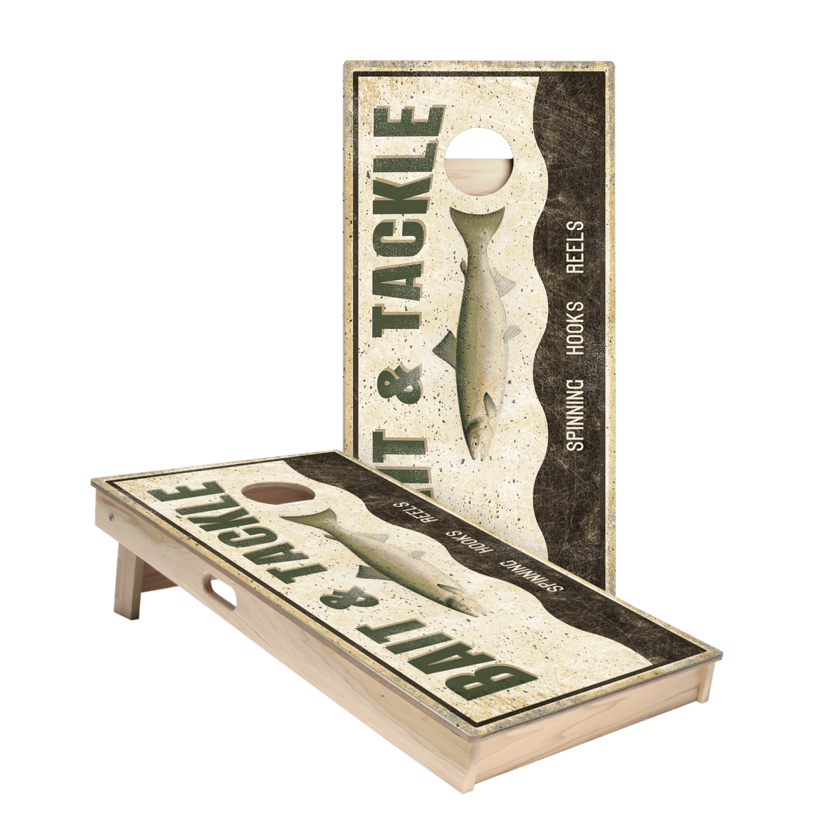 Bait And Tackle Star Cornhole Boards