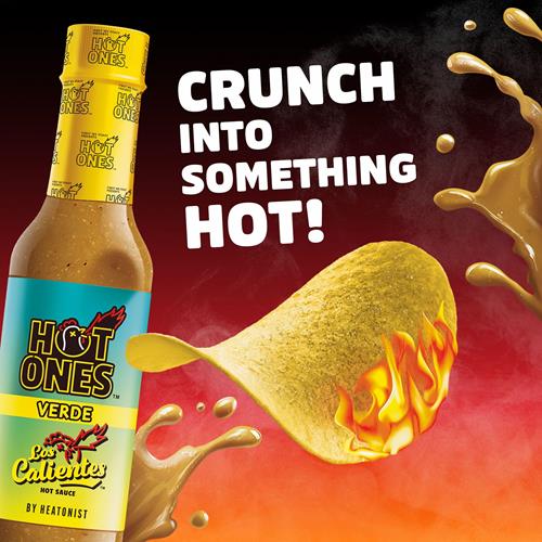 Pringles Hot Ones Los Calientes Potato Crisps Chips, Verde, Spicy Snacks, Hot Sauce Inspired, 5.5Oz Can (1 Can)?