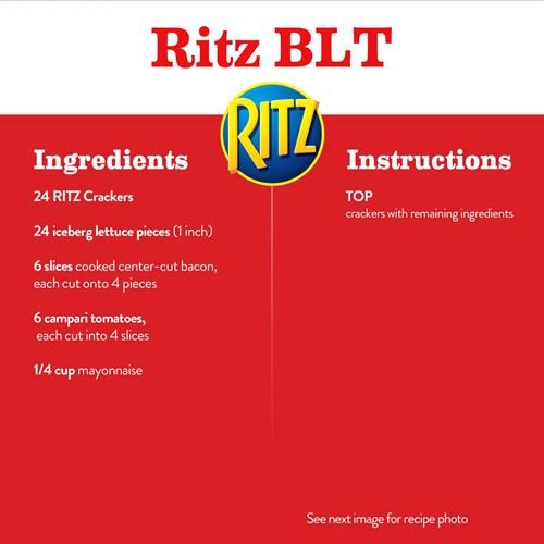 Ritz Garlic Butter Crackers, Snacks For Kids And Adults, Lunch Snacks, 13.7 Oz