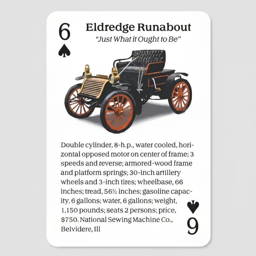 Turn of the Century Motor Cars Playing Cards
