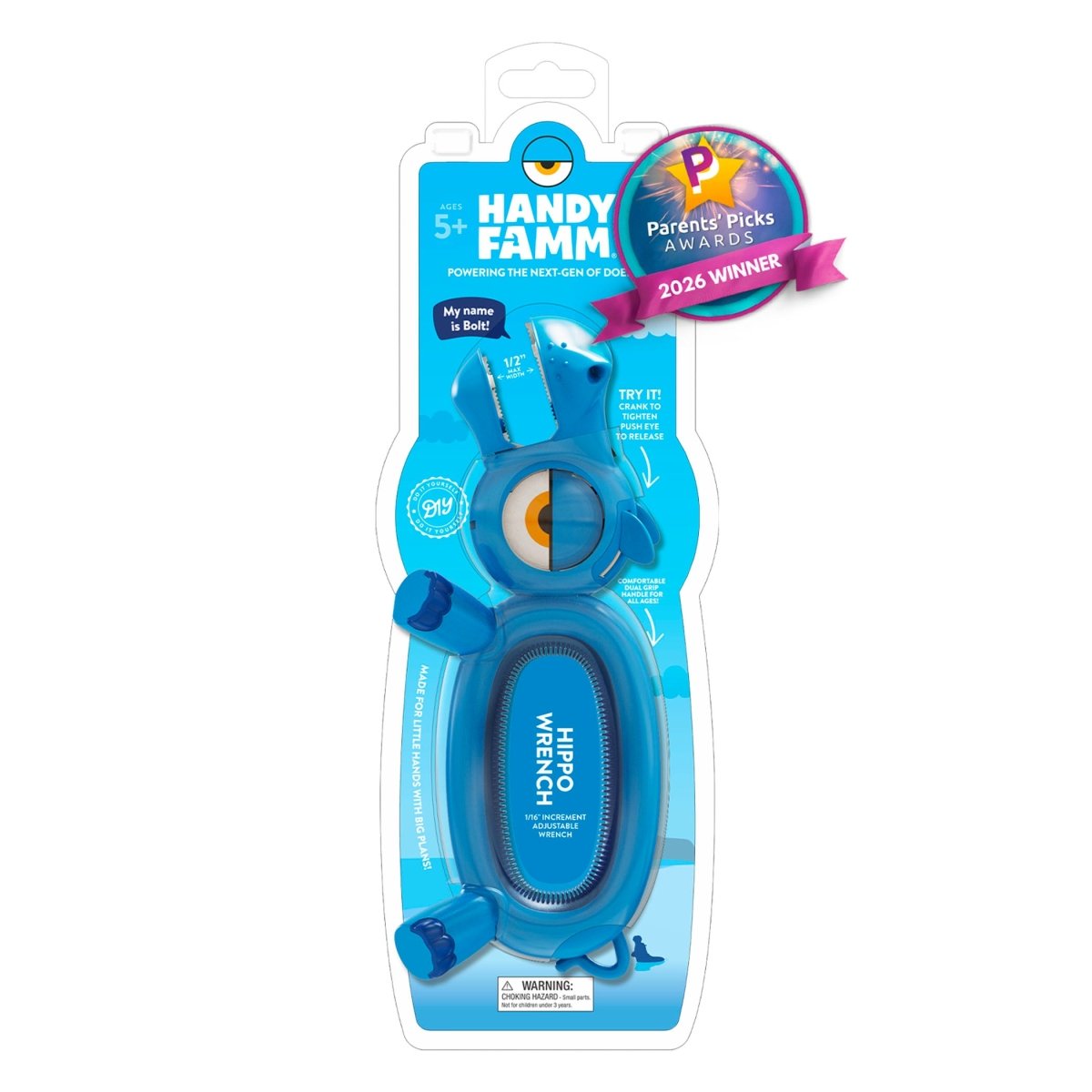Kids Blue Hippo Wrench | Bolt