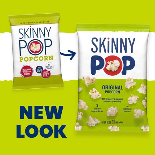 Skinnypop Original Popcorn, 4.4Oz Grocery Size Bags, Skinny Pop, Healthy Popcorn Snacks, Gluten Free