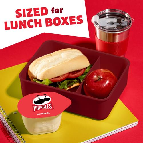 Pringles Potato Crisps Chips, Lunch Snacks, On-The-Go Snacks, Snack Stacks, Original, 8Oz Tray (12 Cups)