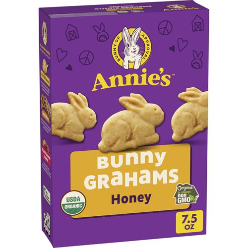 Annies Organic Baked Bunny Grahams Snacks, Honey, 7.5 Oz
