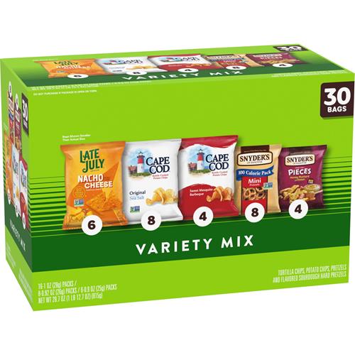 Snyders Of Hanover, Cape Cod And Late July Snacks Variety Pack, 30 Count Snack Bags
