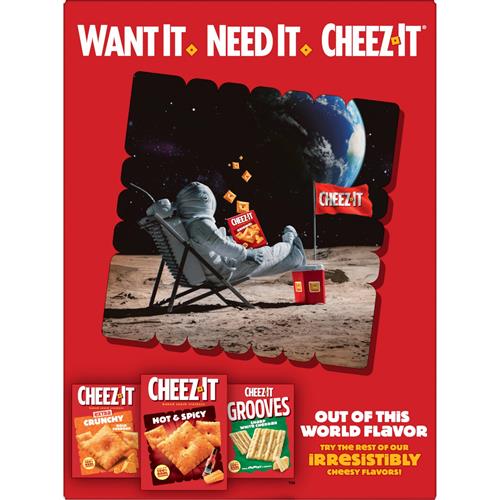Cheez-It Cheese Crackers, Baked Snack Crackers, Lunch Snacks, Extra Big, 11.7Oz Box (1 Box)