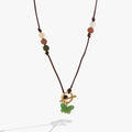 Carved Butterfly Healing Stone Toggle Necklace