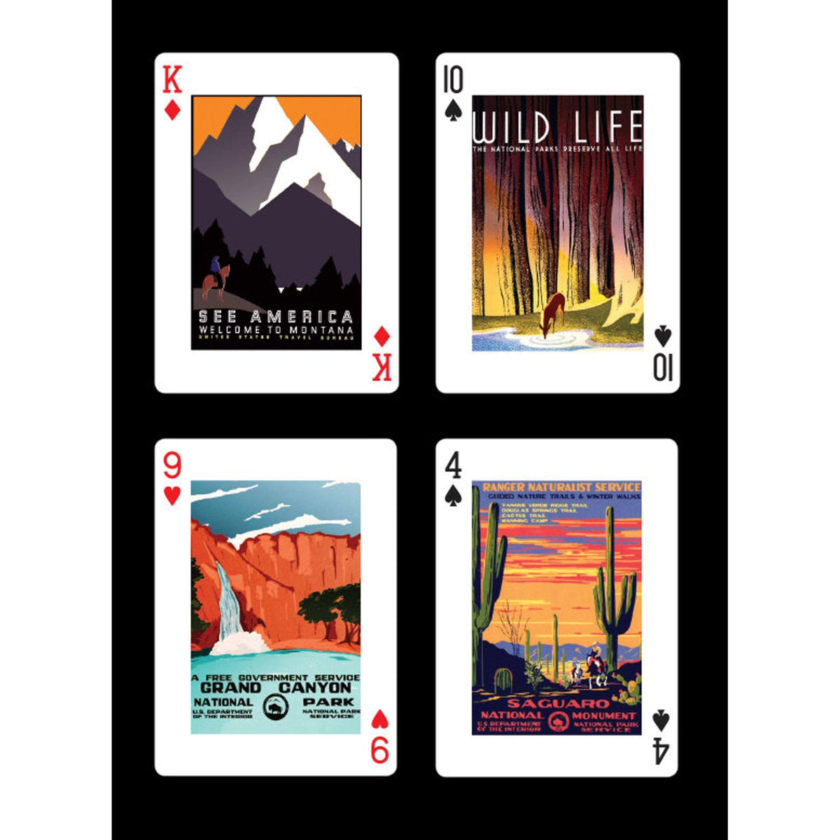 Piatnik National Parks Playing Cards – Vintage Poster Art Deck