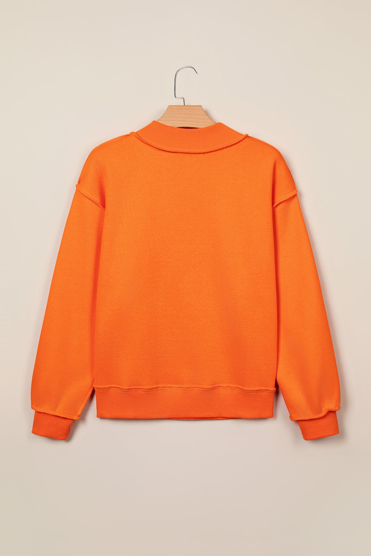 Gray PRAY Polka Dot Embroidered Mock Neck Sweatshirt