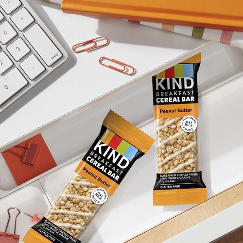 Kind Breakfast Cereal Bars, Peanut Butter, Healthy Snacks, Gluten Free, 100% Whole Grains, 3G Protein, 6 Count